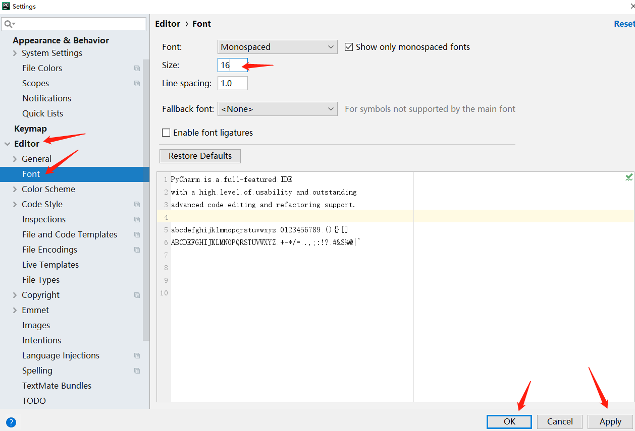 【Pycharm】pycharm如何调整字体大小-界面选项字体大小_https://bianchenghao6.com/blog__第3张