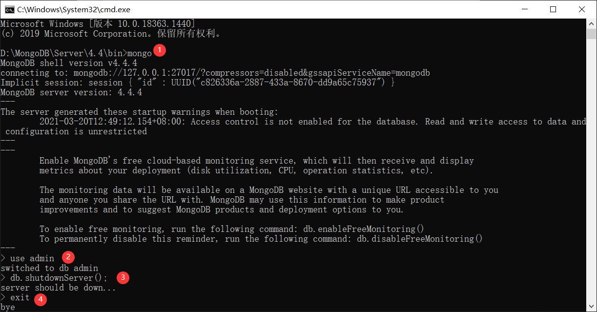 零基础学会MongoDB启动与停止_https://bianchenghao6.com/blog_go_第36张