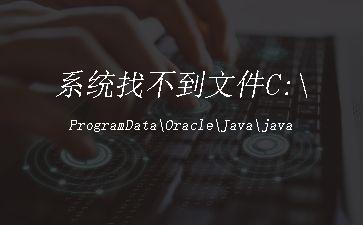 系统找不到文件C:\ProgramData\Oracle\Java\javapath\java.exe"