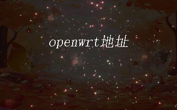 openwrt地址"