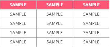 HTML中Table表格的使用与漂亮的表格模板