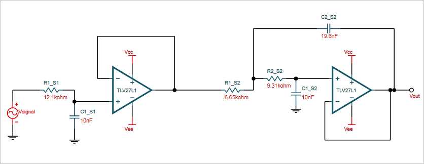 ▲ 图1.2.8 电路图结构和相应的电路参数