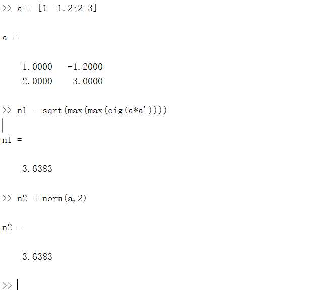 Matlab 之norm函数