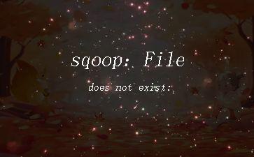 sqoop：File