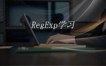 RegExp学习"
