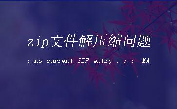 zip文件解压缩问题：no