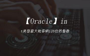 【Oracle】int类型最大能容纳126位的整数"