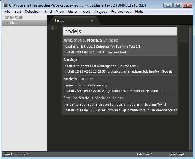Node.js开发入门（一）——安装Node.js及编辑器配置