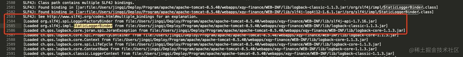 Jar 包依赖冲突排查思路和解决方法（logback + slf4j-log4j12）