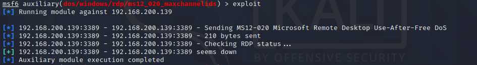 MS12-020远程桌面协议RDP代码执行导致系统蓝屏漏洞(CVE-2012-0002)