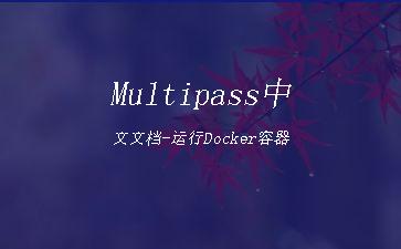 Multipass中文文档-运行Docker容器"