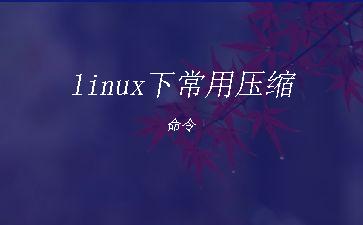 linux下常用压缩命令"