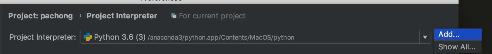 Mac 中 PyCharm 配置 Anaconda环境