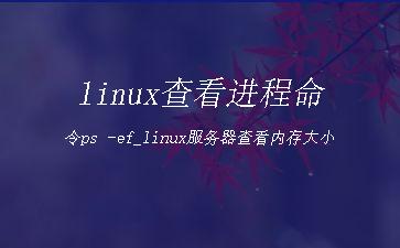 linux查看进程命令ps