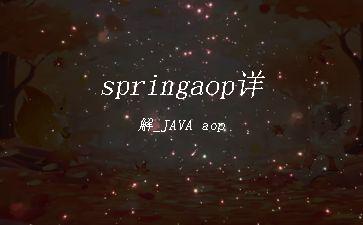 springaop详解_JAVA