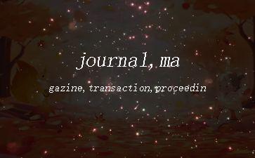 journal,magazine,transaction,proceeding