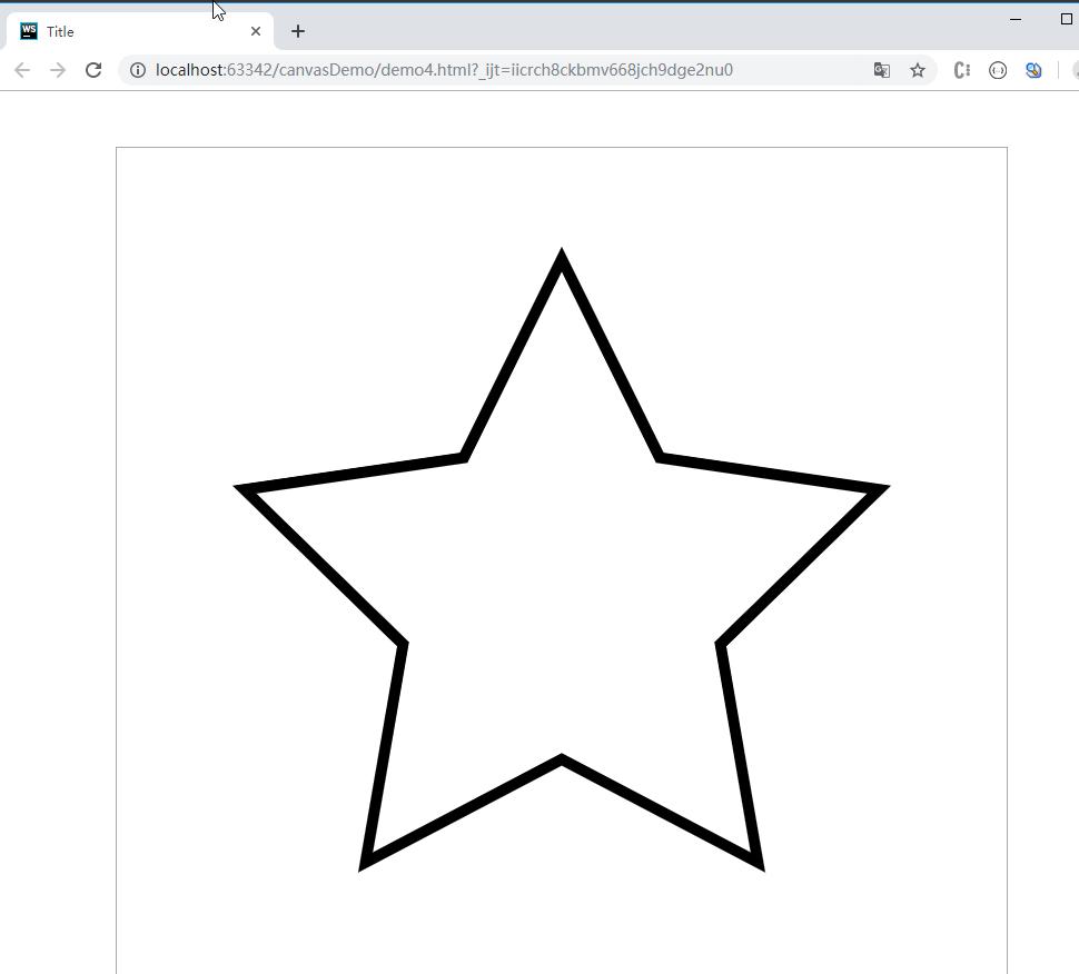 canvas笔记-画一个五角星（含算法）