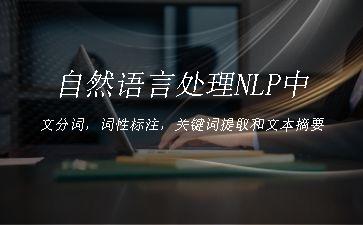 自然语言处理NLP中文分词，词性标注，关键词提取和文本摘要"