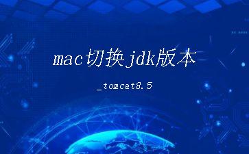 mac切换jdk版本_tomcat8.5"
