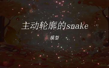 主动轮廓的snake模型"