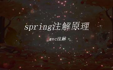 spring注解原理_mvc注解"