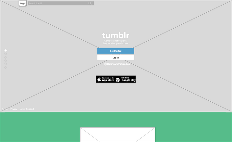 轻博客类Web原型制作分享——Tumblr