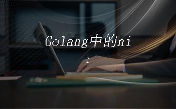 Golang中的nil"