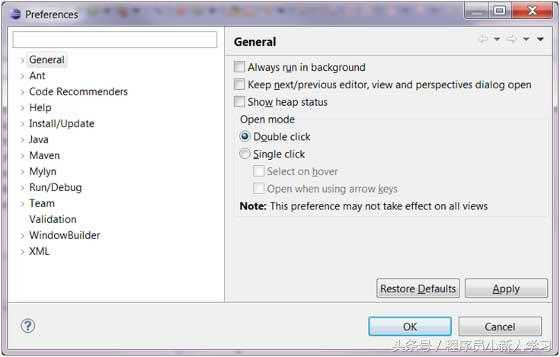 Eclipse 首选项(Preferences)「终于解决」