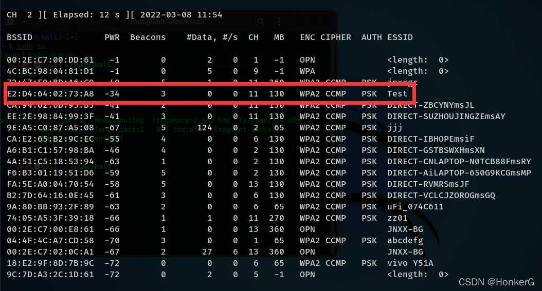 Kali使用Aircrack-ng进行暴力激活成功教程WIFI密码