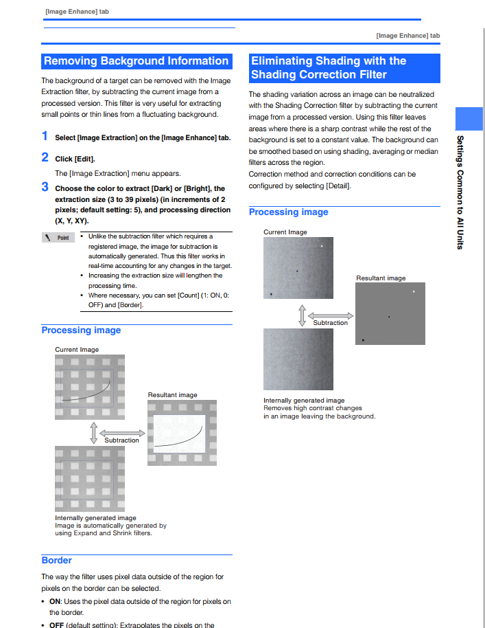 基恩士的浓淡补正算法（Shading Correction Filter）的模拟实现。