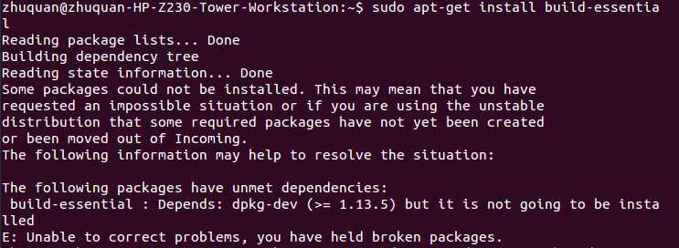 重装Ubuntu 14.04后使用apt-get安装build-essential（即sudo apt-get install build-essential）时出现包依赖项问题的解决方法「终于解决」