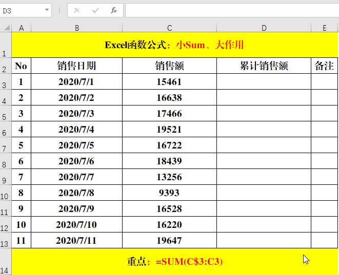 小Sum，大作用，这8种技巧，你不一定都掌握