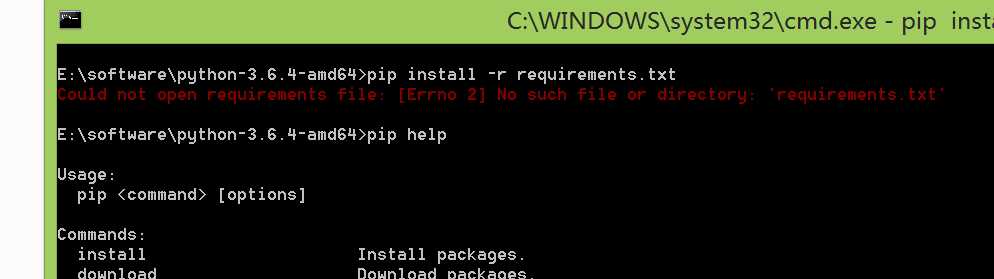 python在安装依赖：pip install -r requirements.txt 执行命令时报错的解决办法[亲测有效]