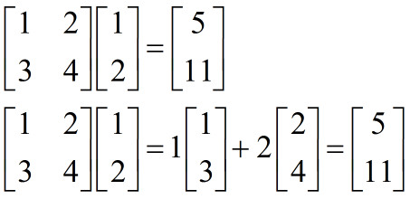 矩阵与向量的乘积_一列向量乘以矩阵怎么算