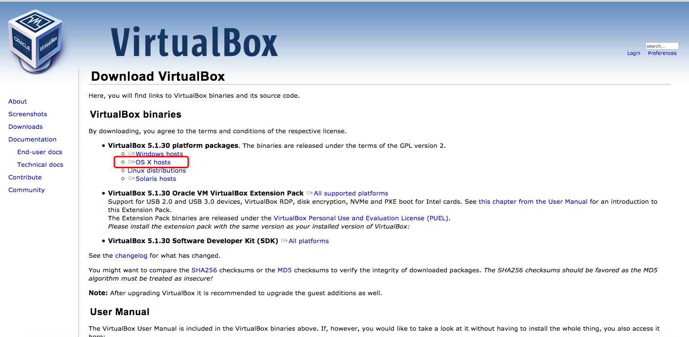 mac上virtualBox的安装和使用