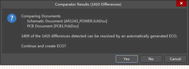 1409 of the 1410 difference detected can be resolved by an automatically generated ECO