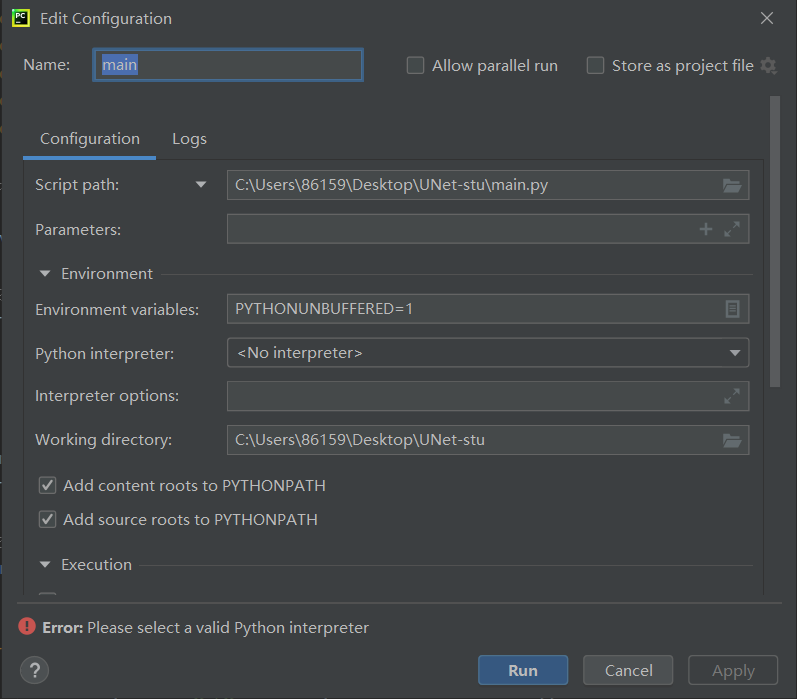 pycharm设置pytest运行_pycharm no interpreter怎么办