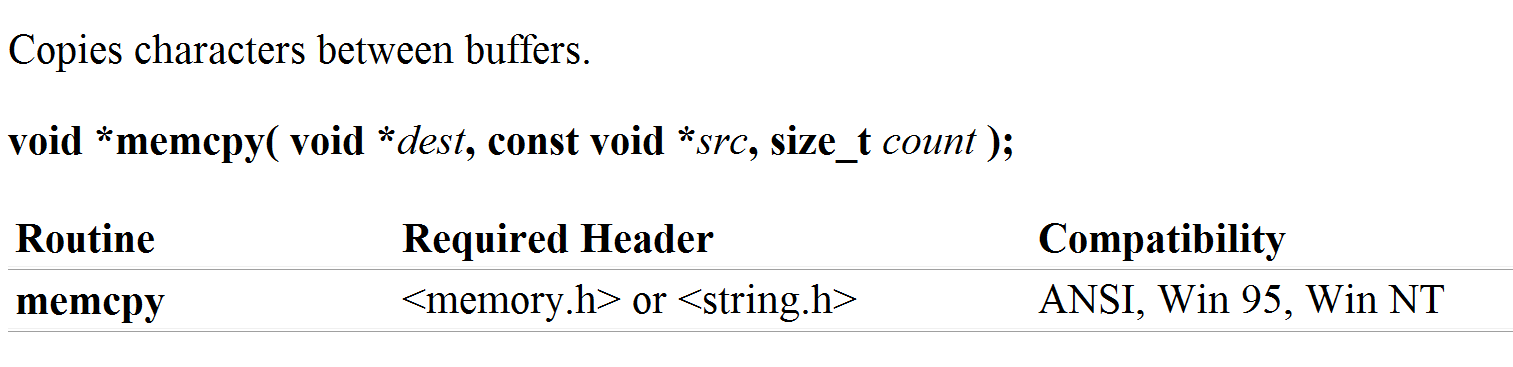 c语言 memcpy_c++memcpy函数