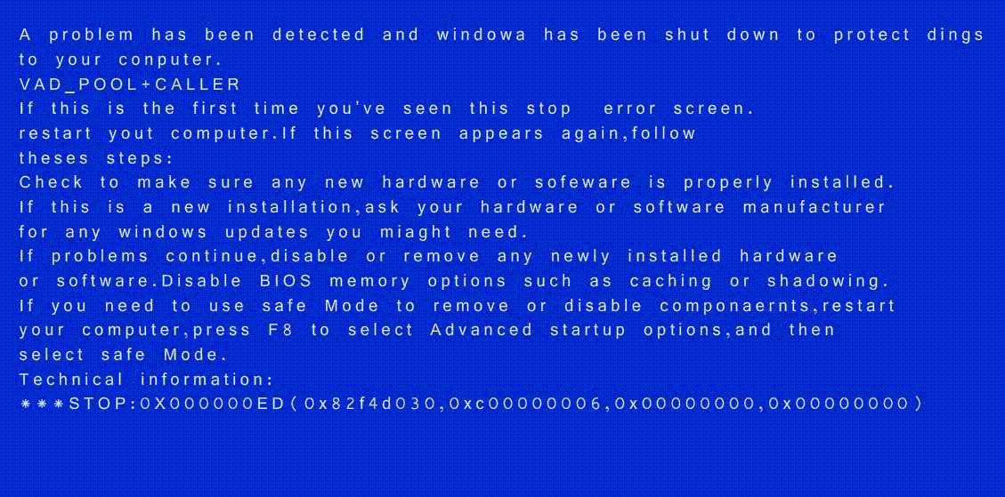 0×0000007b蓝屏代码windows7_电脑出现各种蓝屏代码「建议收藏」