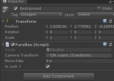 Unity3D开发学习⒇③ 视觉差Parallax