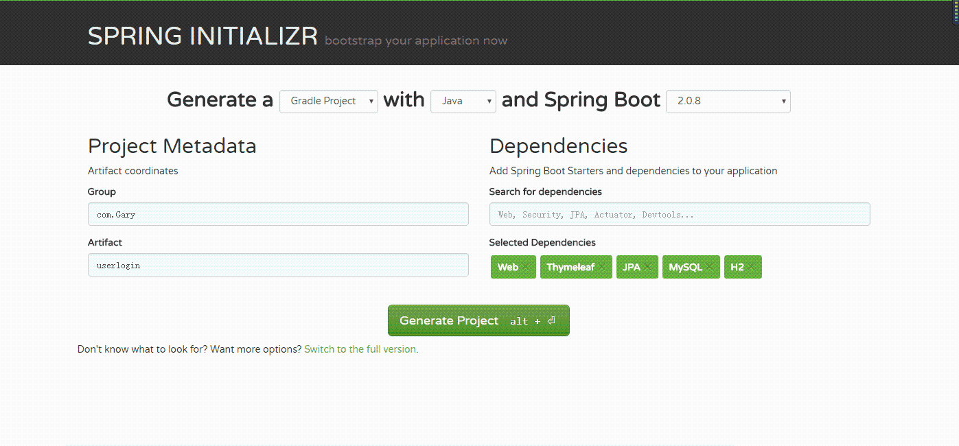 JavaWeb-SpringBoot_使用H2数据库实现用户注册登录