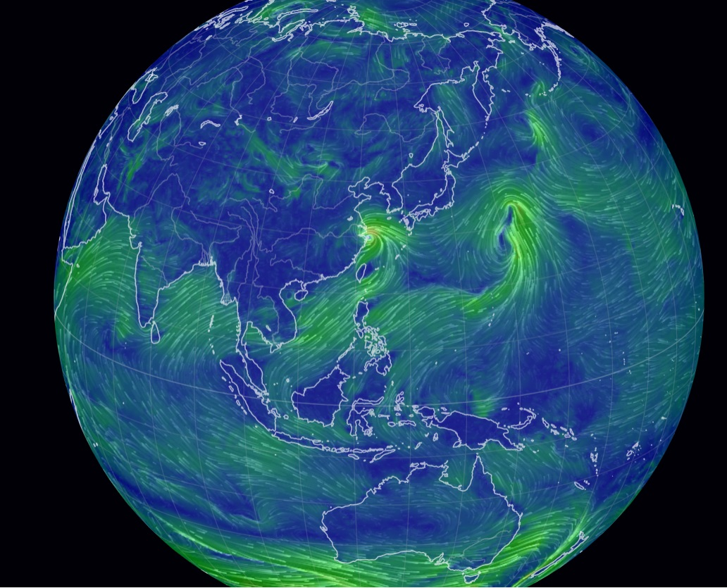 海面风场数据_实时天气流场图