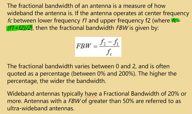Fractional bandwidth （FBW）「建议收藏」