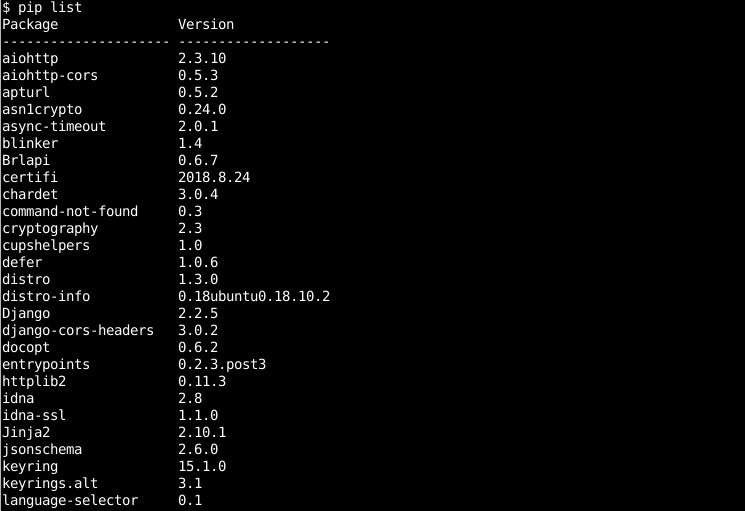 List Already Installed Python Packages with Pip