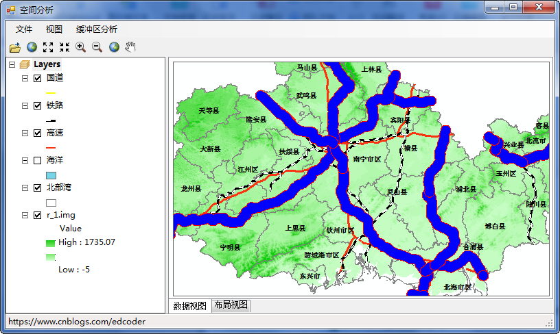 arcgis进行缓冲区分析具体步骤_缓冲区的概念