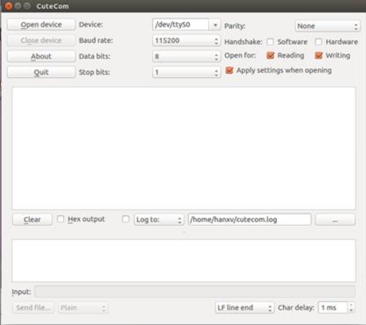 Linux下使用可视化的串口调试工具cutecom