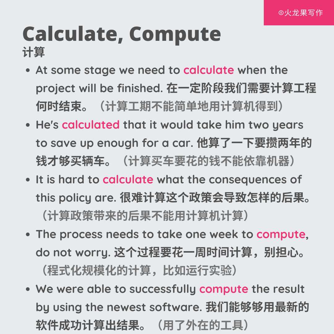 计算 英语单词_计算机计算公式有哪些