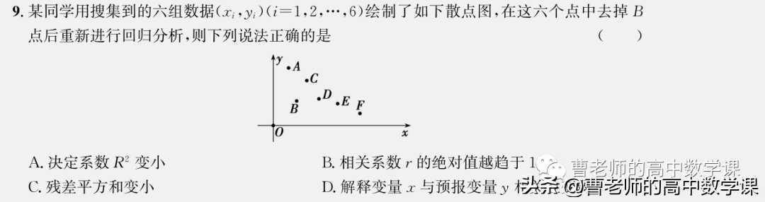 对新教材中线性回归方程的三个误差值的理解