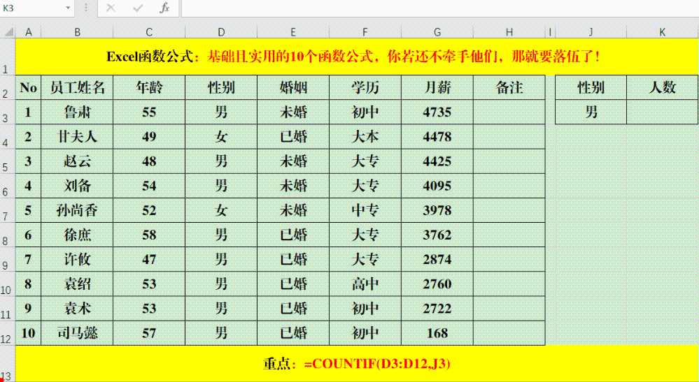 基础且实用的10个函数公式，你若还不牵手他们，那就要落伍了