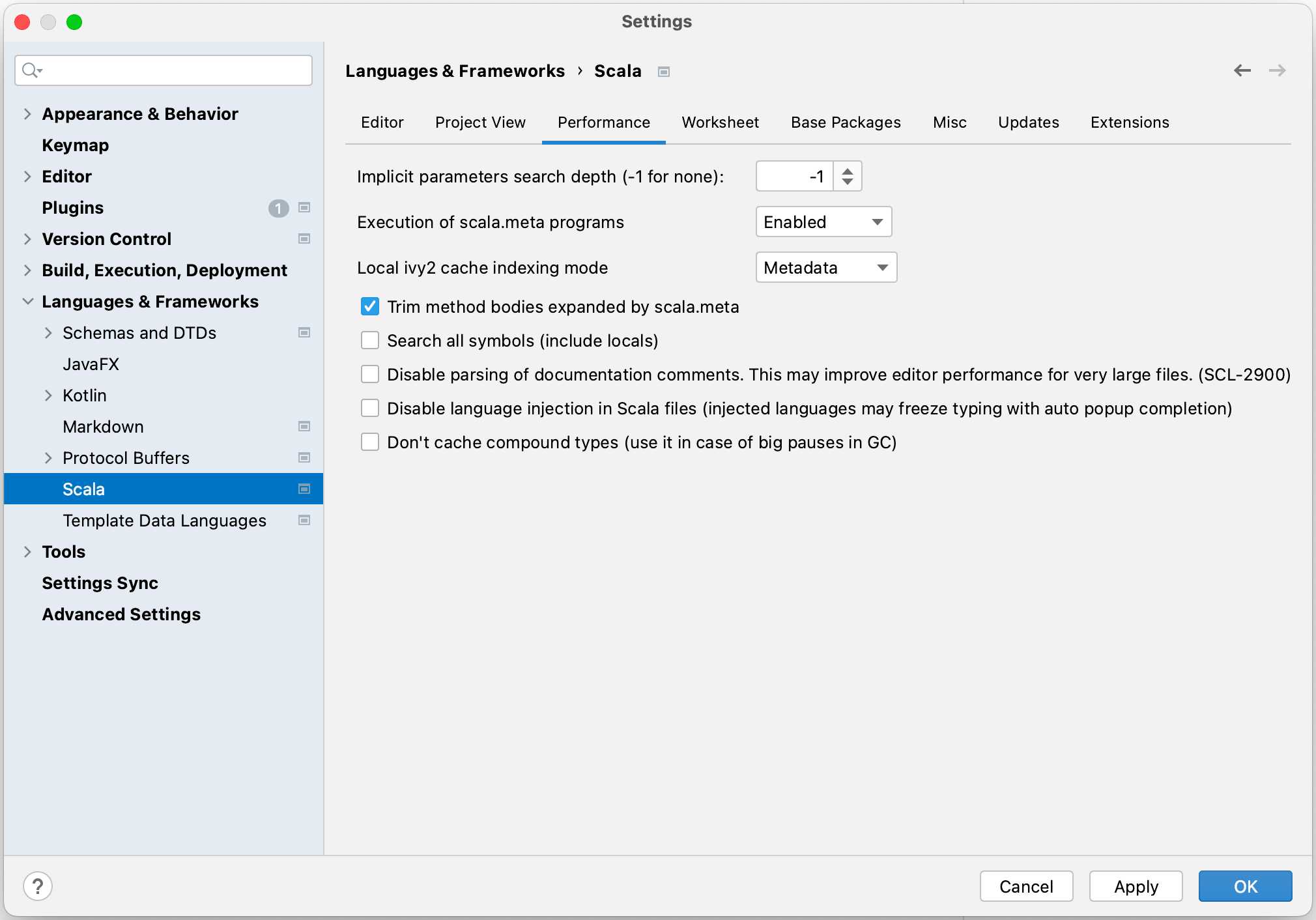 【使用者手册】手动改善IntelliJ IDEA和Scala插件性能[亲测有效]